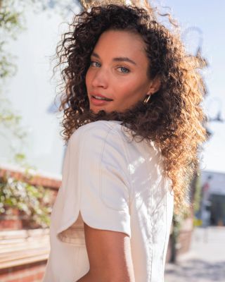 Collarless Short Sleeve Cropped Jacket