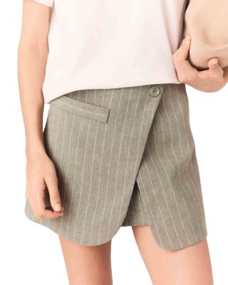 Ipimousse Layered Pinstripe Skort