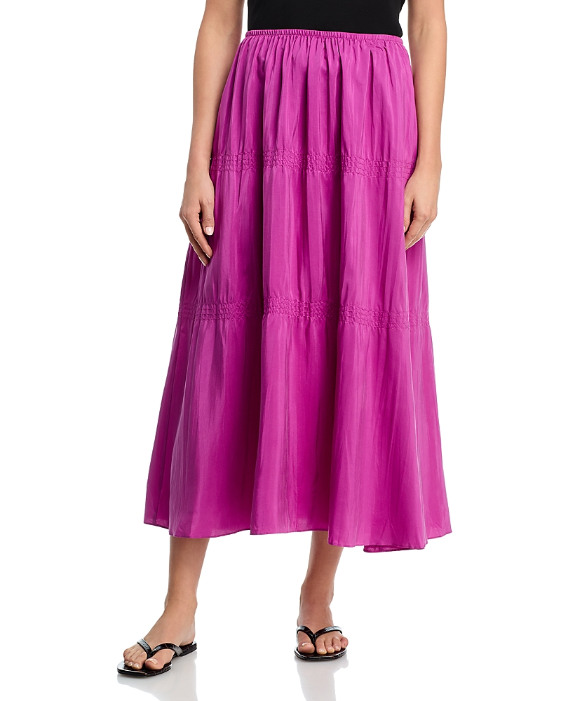 Eileen Fisher Smocked Tiered Skirt