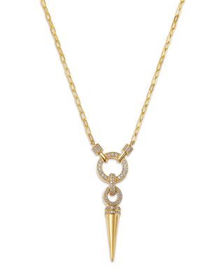 Diamond Spike Statement Necklace in 14K Yellow Gold, 1.0 tcw