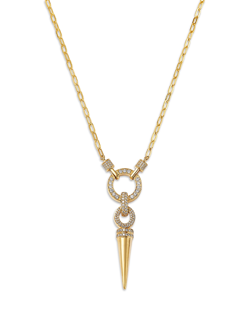 Bloomingdale's Fine Collection Diamond Spike Statement Necklace in 14K Yellow Gold, 1.0 tcw