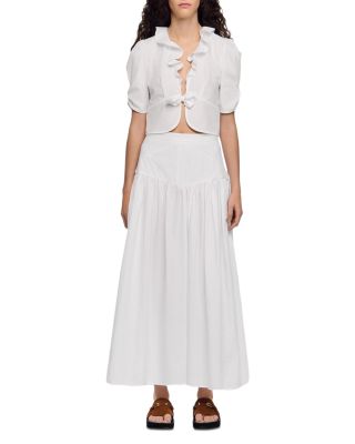 Aleo Ruffle Tie Front Top