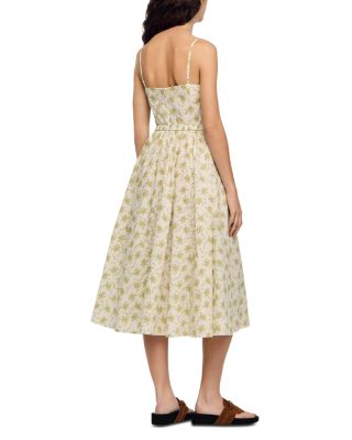 Lucette Floral Sweetheart Midi Dress