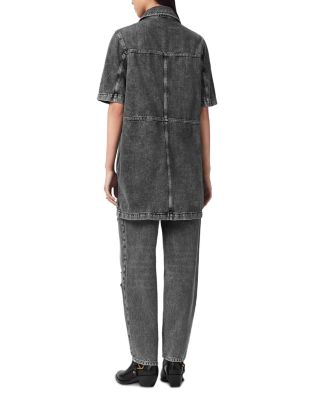 Daisy High Rise Tapered Jeans in Washed Grey
