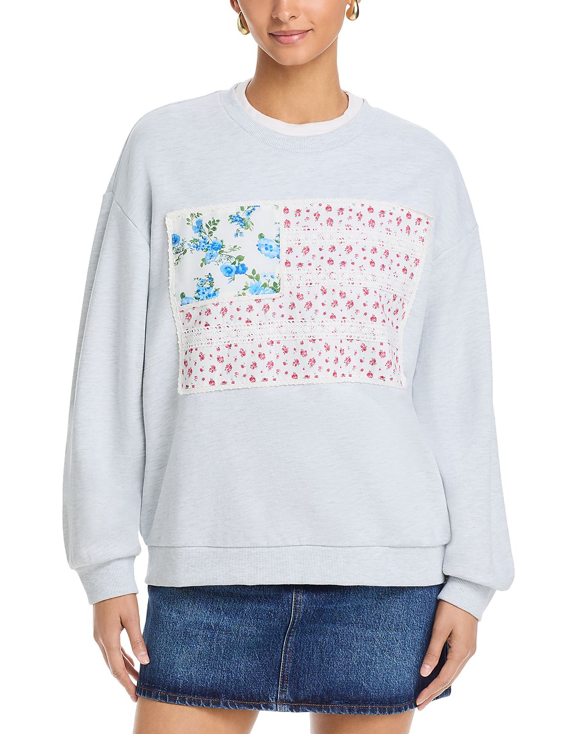 Vintage Havana American Flag Applique Crewneck Sweatshirt