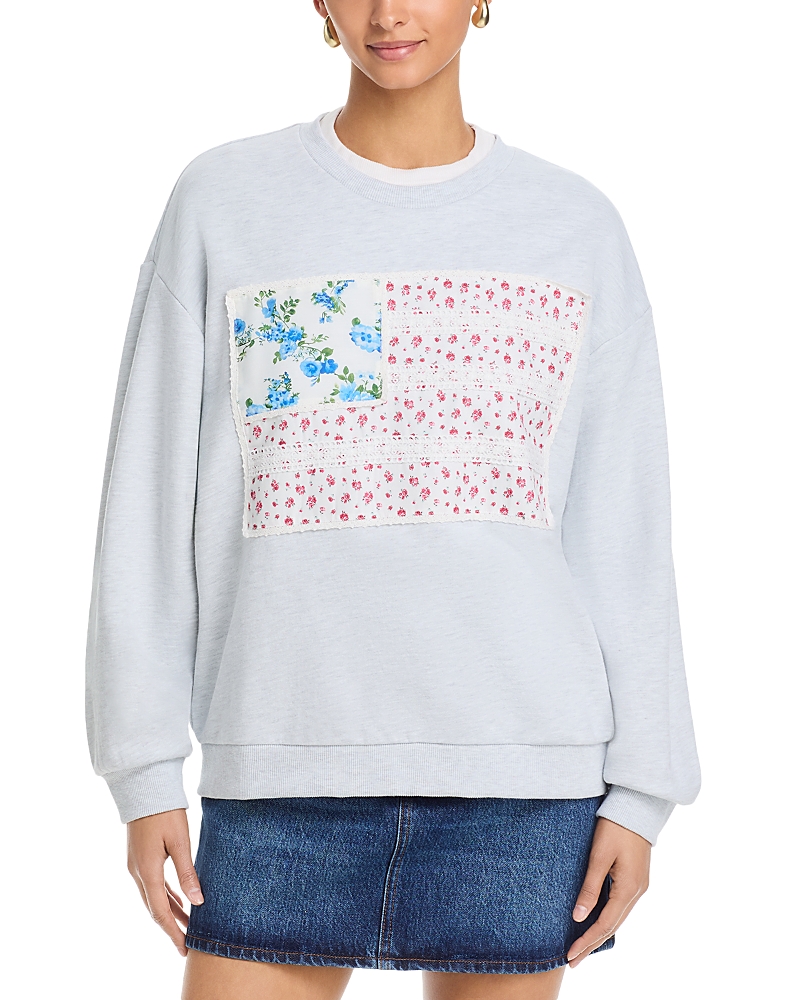 Vintage Havana American Flag Applique Crewneck Sweatshirt