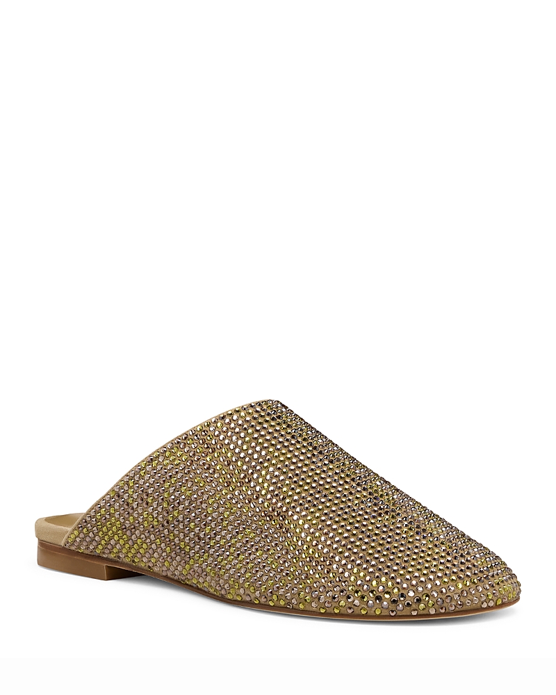 Stuart Weitzman Women's Thalia Shine Embellished Leather Mules