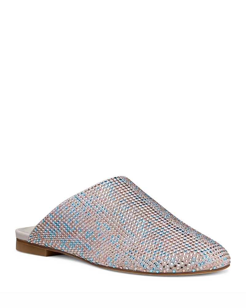 Stuart Weitzman Women's Thalia Shine Embellished Leather Mules