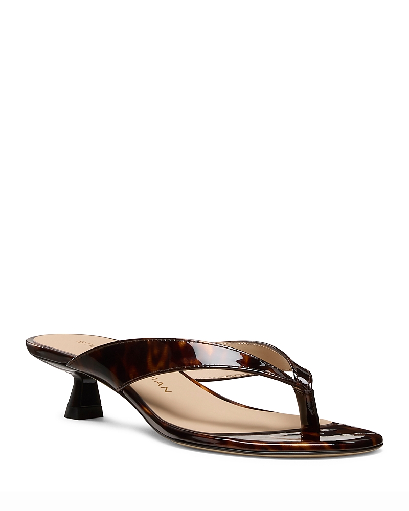 Stuart Weitzman Women's Rio Gloss Turquoise Kitten Heel Sandals