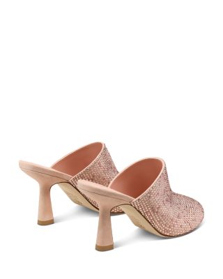 Women's Thalia Shine Embellished Leather Mule Pumps