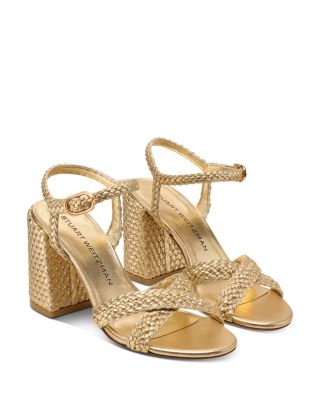 Women's Alyssa Woven Leather High Heel Sandals