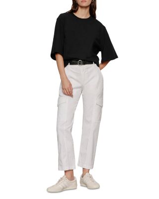 Rebel High Rise Straight Crop Jeans in Chalk