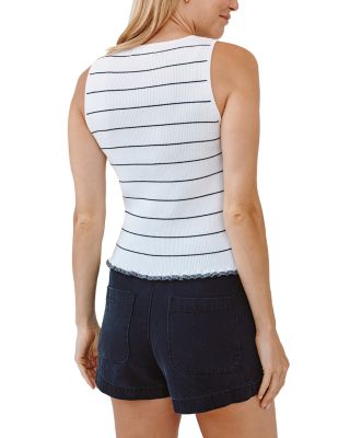 Ruffle Hem Knitted Vest