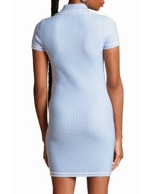 Tie Neck Fitted Mini Dress