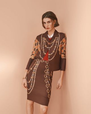 Silk Twill Print The Lover Skirt