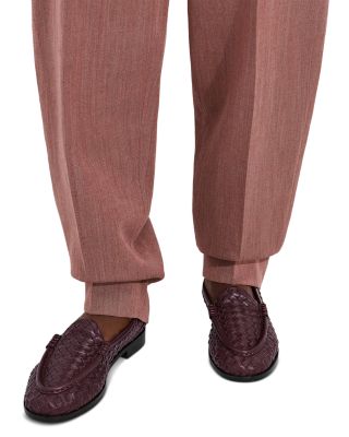 Women's Silenzio Brown Woven Leather Loafers