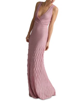 Soiree Metallic Knit Gown