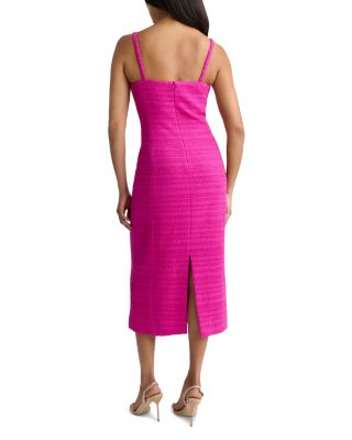 Slim Fit Tweed Midi Dress