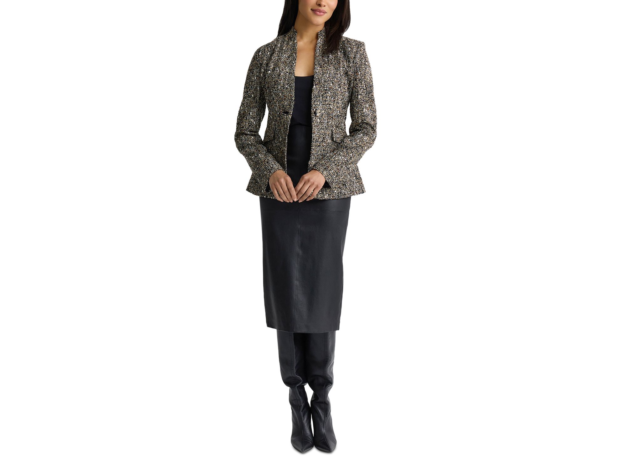 Shawl Collar Tweed Jacket — Image 8