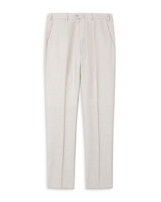 Wool, Silk & Linen Flat Front Trousers