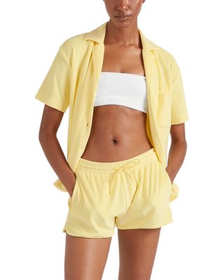 Short Sleeve Towelling Shirt Swim Cover-Up 