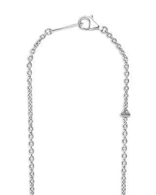 Sterling Silver Caviar Bubbly Bead Long Station Necklace, 34"