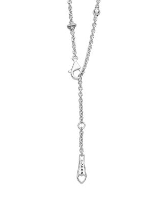 Sterling Silver Caviar Bubbly Polished Bead Pendant Necklace, 16-18"