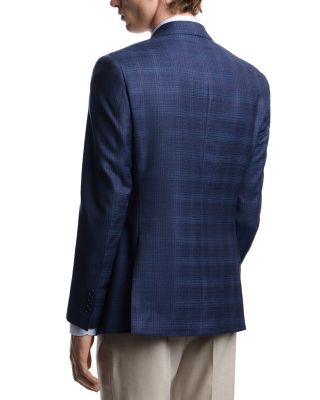 G Line Regular Fit Single Breasted Notch Lapel Jacket in Super 130s Wool