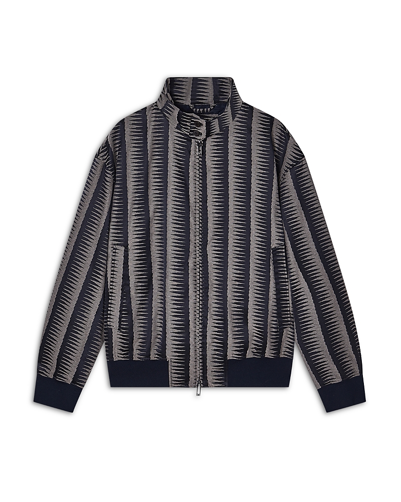 Emporio Armani Blouson Two Tone Jagged Motif Jacket