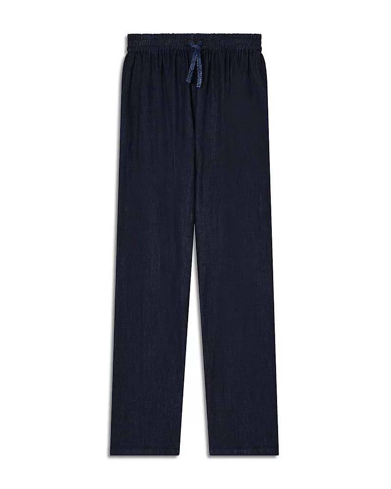 Emporio Armani Chambray Elasticized Waist Pants