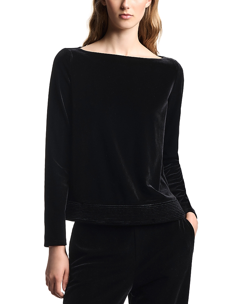 Emporio Armani Stretch Chenille Jersey Top