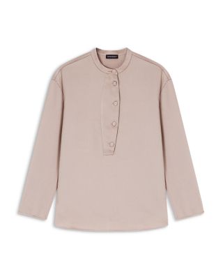 Crepe Twill Long Sleeve Shirt