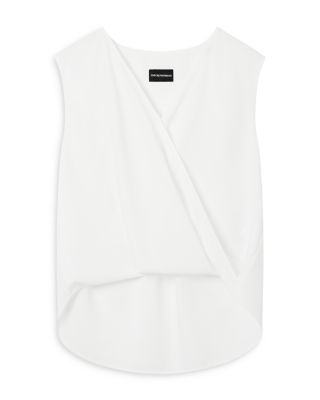 Faux Wrap Sleeveless Top