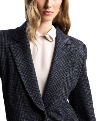 Prince Of Wales Single Button Blazer