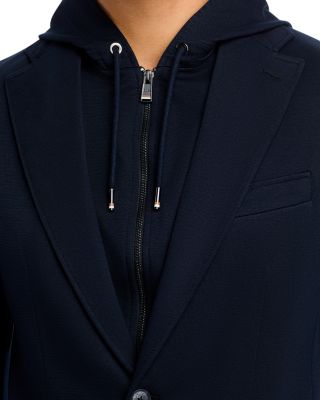 Hanry Slim Fit Jersey Sport Coat with Removable Hood