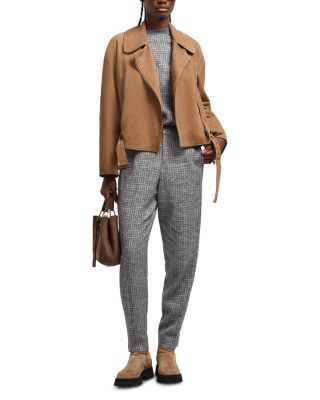 Nubuck Leather Biker Jacket