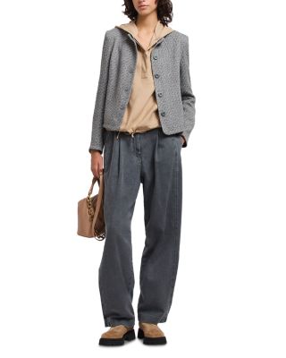 Tricot Effect Jacquard Jacket