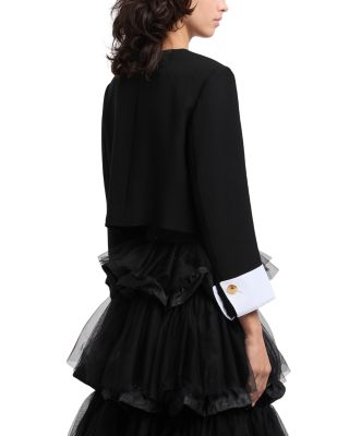 Detachable Cuff Collarless Jacket