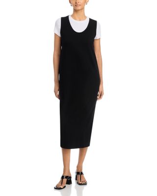 Curved V Neck Oval Dress