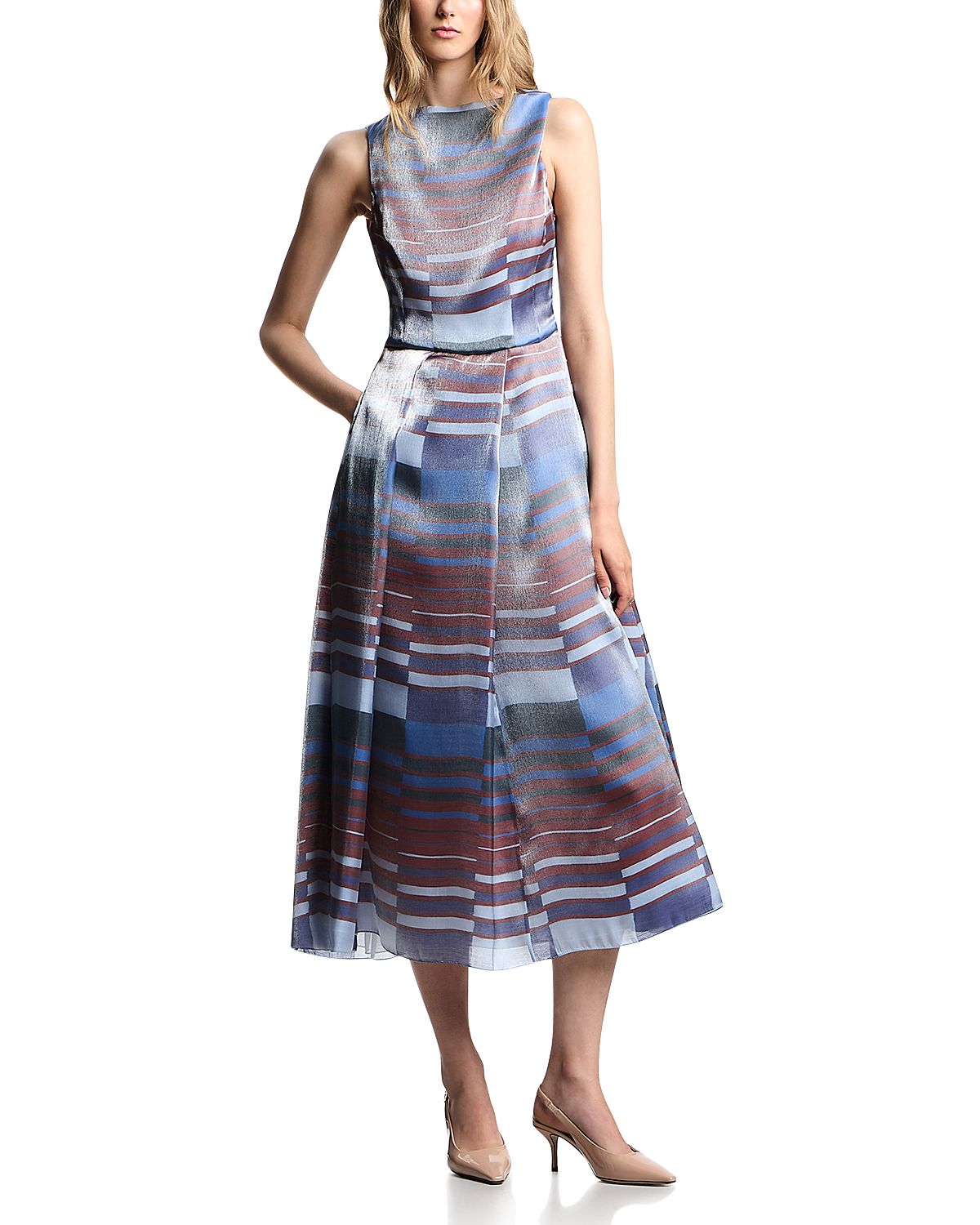 Emporio Armani Geometric Print Midi Dress