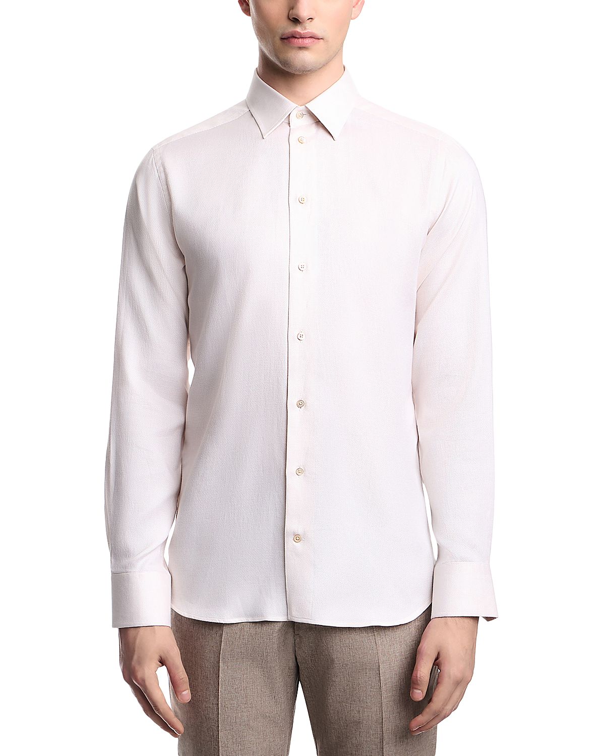 Emporio Armani New York Regular Fit Textured Dress Shirt