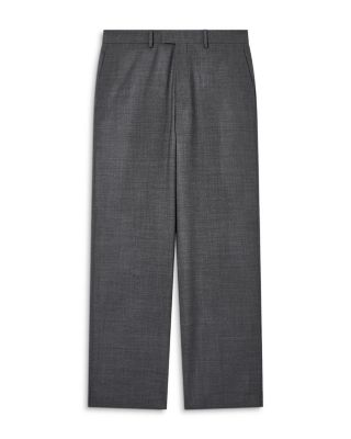 Stretch Wool Straight Leg Trousers