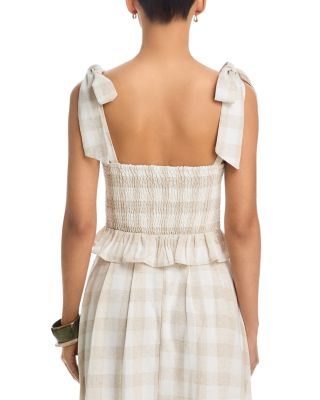 Gingham Bustier & Midi Skirt Set - Exclusive