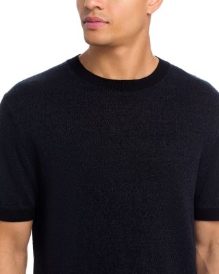 Short Sleeve Silk Linen Crewneck Sweater