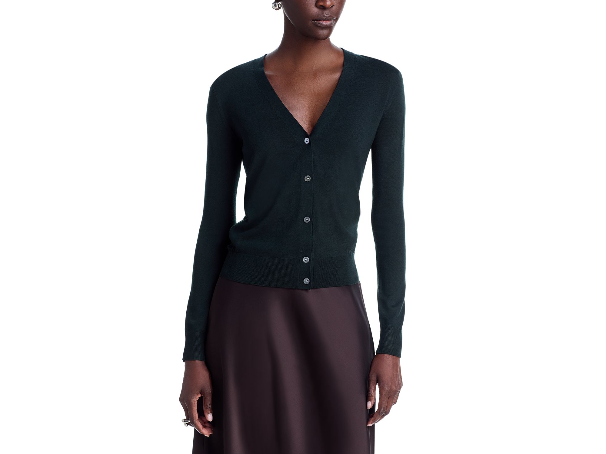 V Neck Regal Cardigan Sweater - Image 1