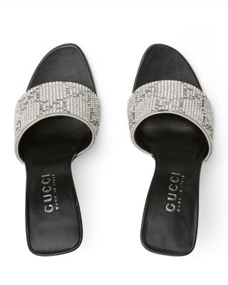 Women's Bombshell Crystal Mesh High Heel Sandals