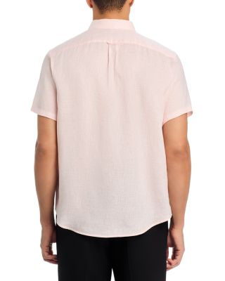 Short Sleeve Linen Shirt in Soft Peach - Exclusive