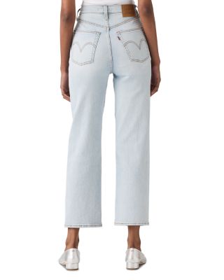 Ribcage Straight Ankle Jeans in Filter Her