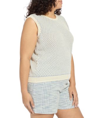 Claire Textured Mesh Sweater Shell