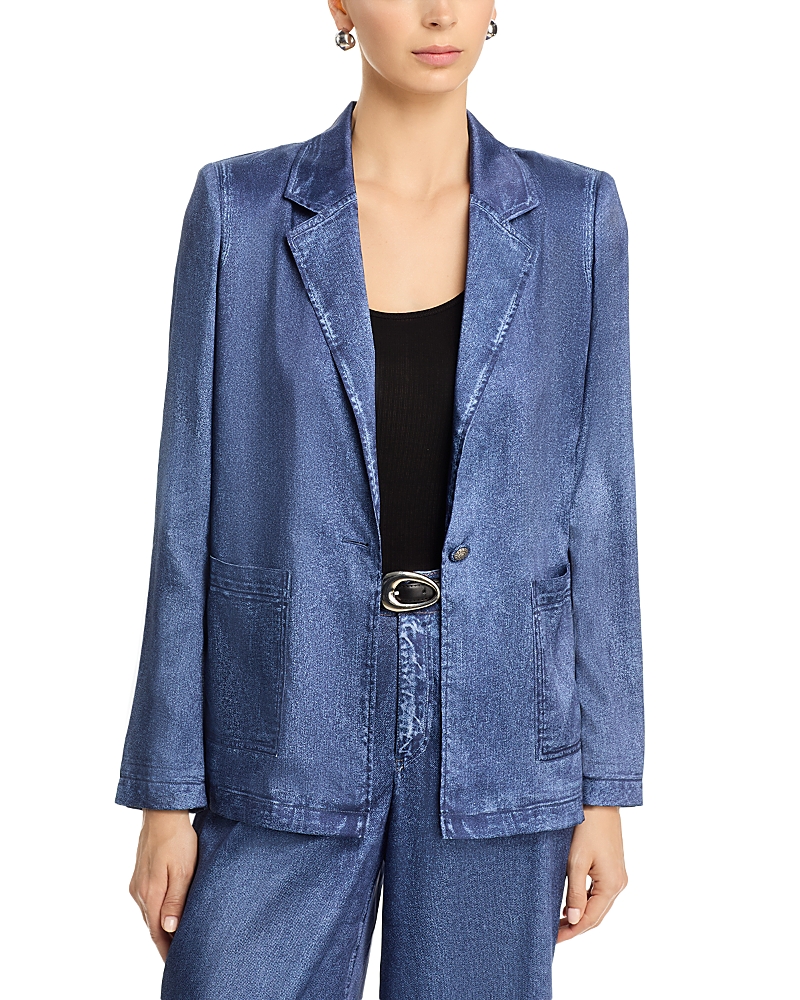 Kobi Halperin Veronica Denim Print Satin Jacket